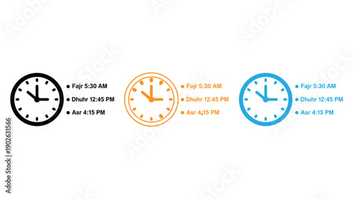 Visual representation of different time management and productivity phases isolated on transparent background, Vector