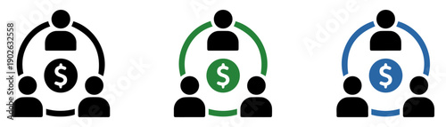 investor business finance icon set