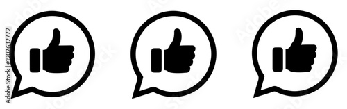 like notification glyph vector icons set