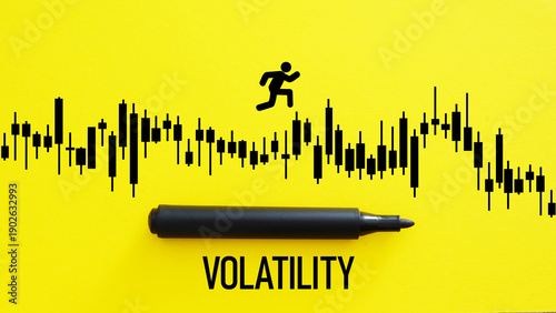 Slika na platnu Market Volatility Concept, Stock Market Fluctuations, Financial Uncertainty, Inv