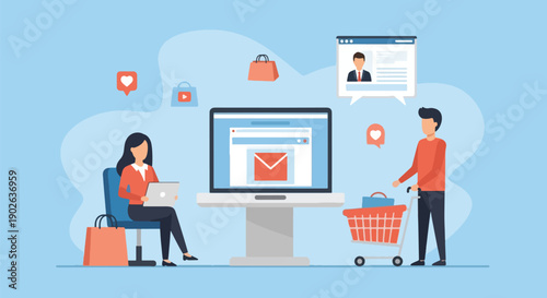 Online Shopping and Email Communication.