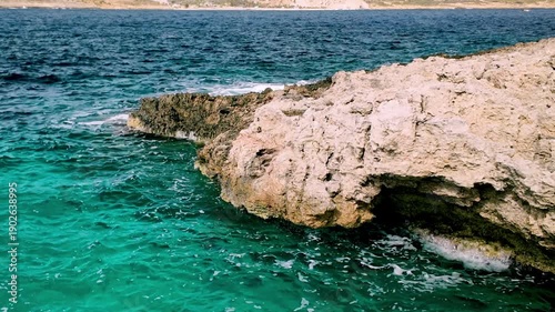 Calm deep blue sea water with gentle ripples