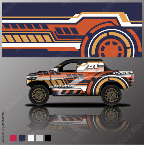 off road car decal wrap design style racing