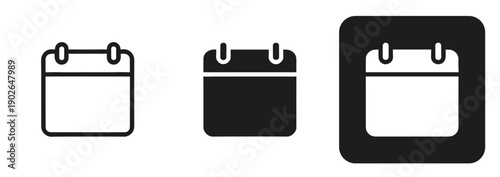 Calendar and Appointment Icons in Line, Solid, and Inverted Styles