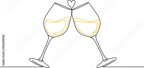 two glasses of champagne and enjoy the moments