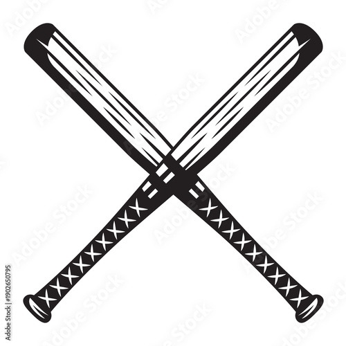 Crossed Baseball Bats