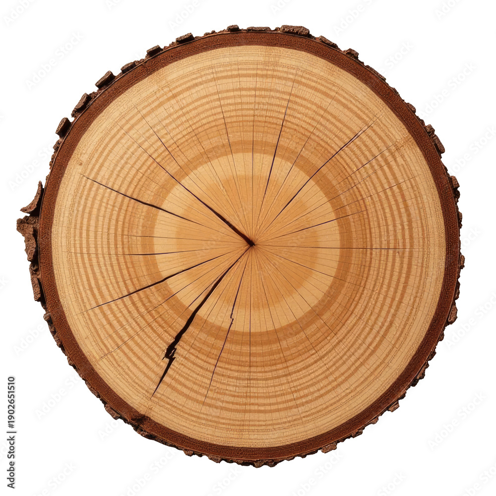 Fototapeta premium A detailed view of a wooden clock face, perfect for use in designs about time, nature or rustic themes