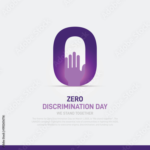 zero discrimination day 2026. zero discrimination day creative poster, banner, social media post, background, template, greetings card, web banner, postcard, cover design etc.