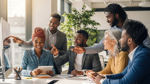 Diverse Business Team Collaborative Meeting Around Table Discussion JPG