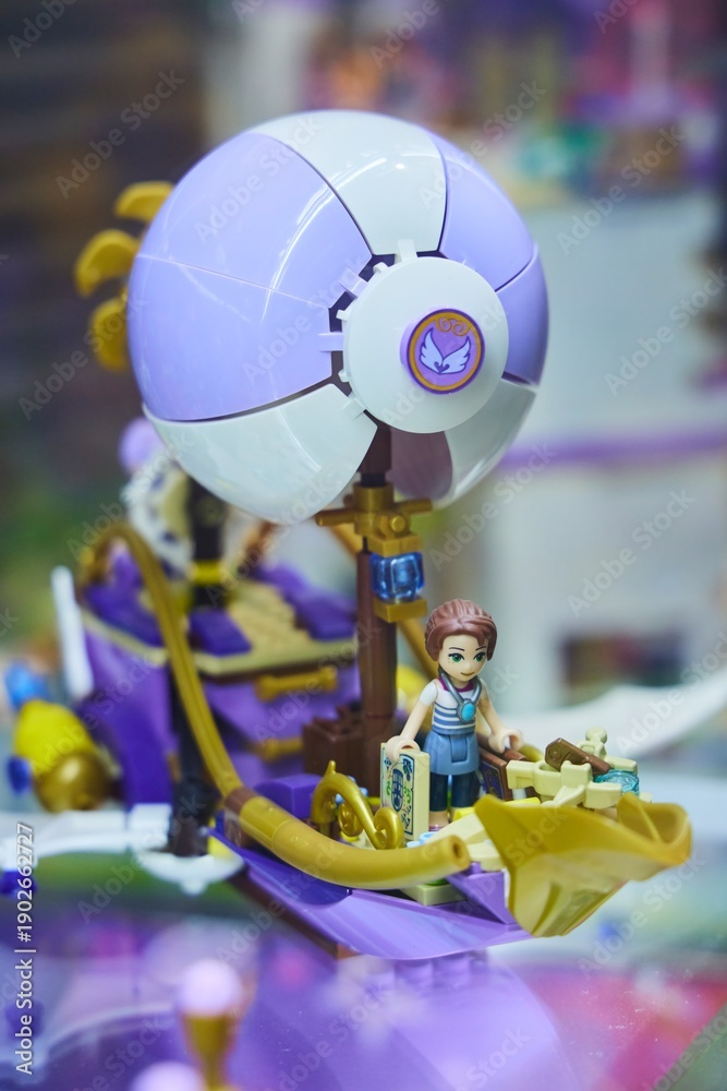 Naklejka premium Moscow, Russia. - June 23, 2025: Lego construction kit, old models. Collection of the famous toy series