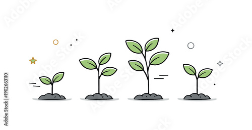 Minimalist Plant Sprouts.