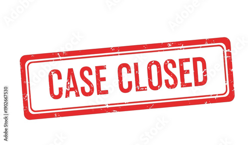 A red stamp on a that reads case closed officially