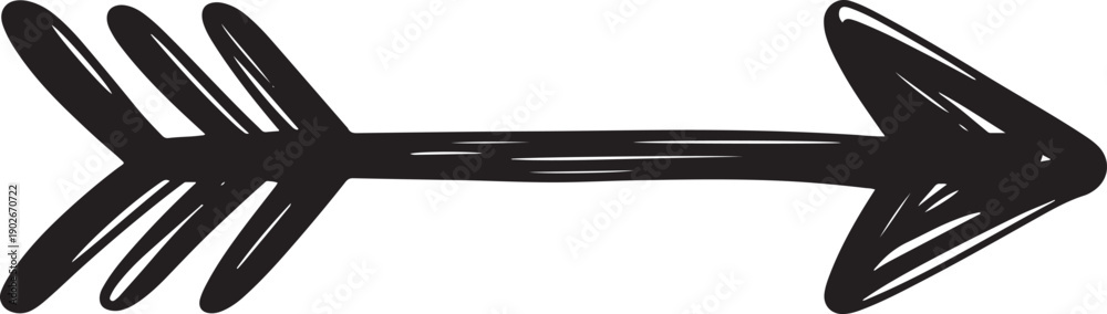 Obraz premium Arrow right with lines black direction