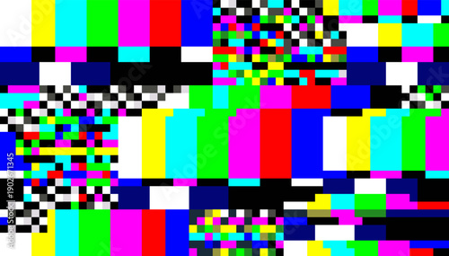 Abstract Broadcast Interference Texture in Cyber Style