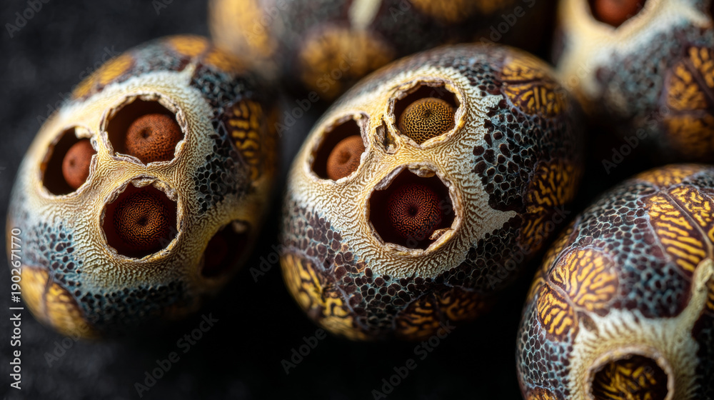 Fototapeta premium Intricate patterns on butterfly eggs