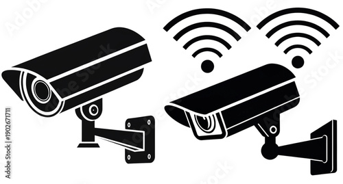 security camera vector illustration