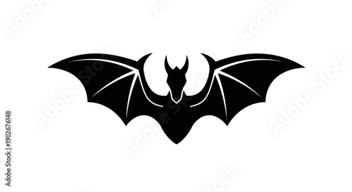 Black bat silhouette on white background vector illustration design