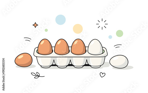 Egg holder ceramic. A clean editorial scene with a ceramic egg holder and a few eggs placed neatly, expressing calm domestic rituals and soft