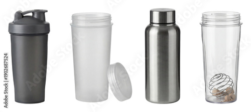 Wallpaper Mural Protein shake bottle set. Torontodigital.ca