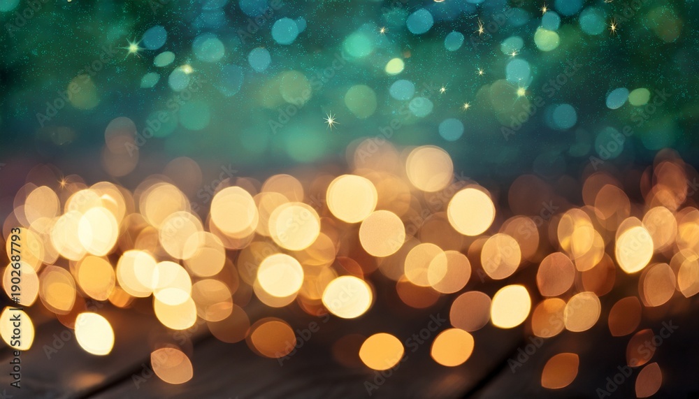 Fototapeta premium Abstract Christmas Light Bokeh And Vintage Blurry Light Backgr