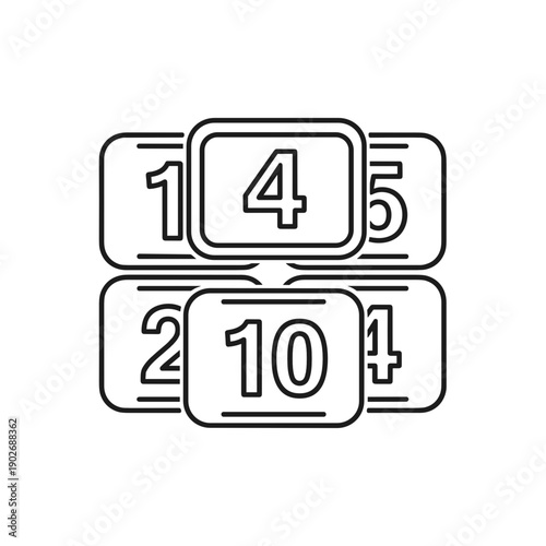 Numbered bib stickers for winter marathon race preparation  