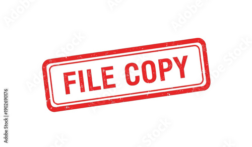 Red file copy stamp on for document marking purposes