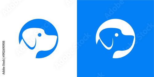 Clean minimalist blue and whi...