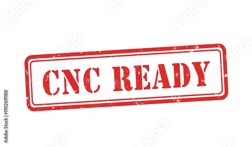 Red cnc ready stamp on for machining or manufacturing processes