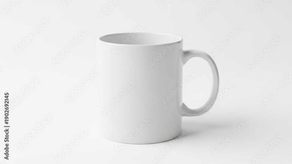 Fototapeta premium Single white ceramic mug