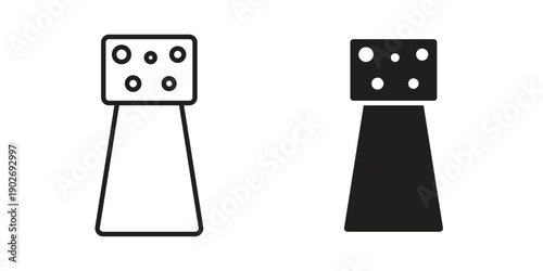 Cork icon in black solid style. linear symbol.