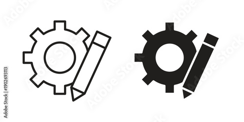 Customize icon in black solid style. linear symbol.