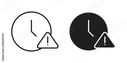 Expiry icon in black solid style. linear symbol.