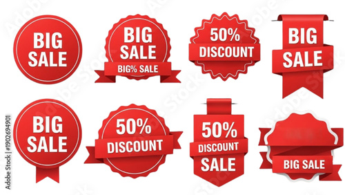 Eye Catching Sale Badge Collection for Digital Advertising and Retail Branding