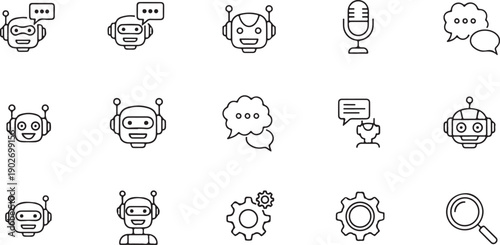 A collection of diverse icons representing various communication methods and tools