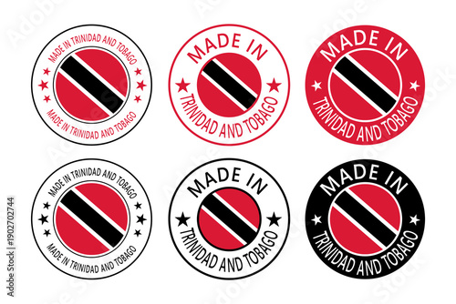Trinidad and Tobago Made in Stamp in circle with flag Vector template on white background Free Download Trinidad and Tobago Made in Stamp in circle with flag Vector template on white background - GFXLoad