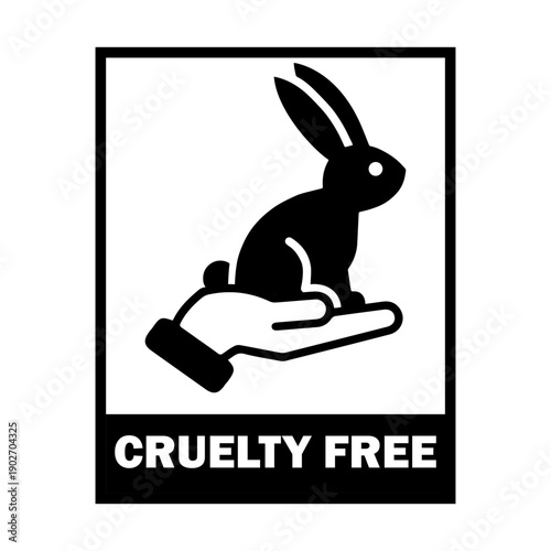 Cruelty free rabbit logo design for ethical products