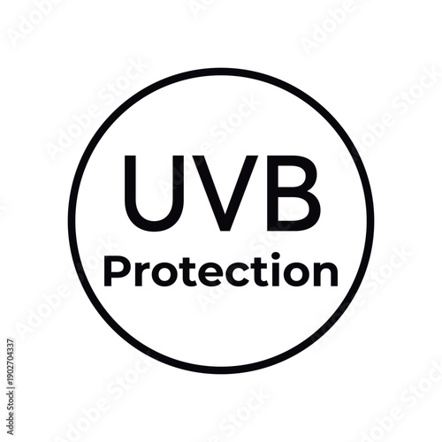 UVB protection symbol for sun safety and skin care products