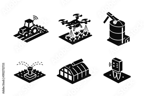 Smart Farming Technology Icons