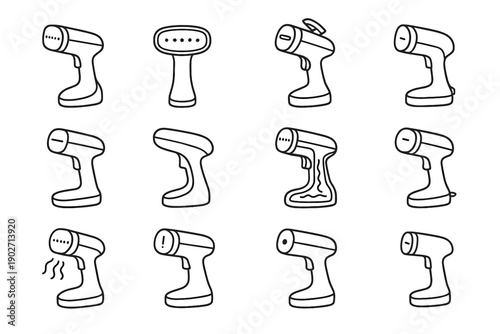 Plate compact cordless outlet vector icons internal vapor port icon steam steamer