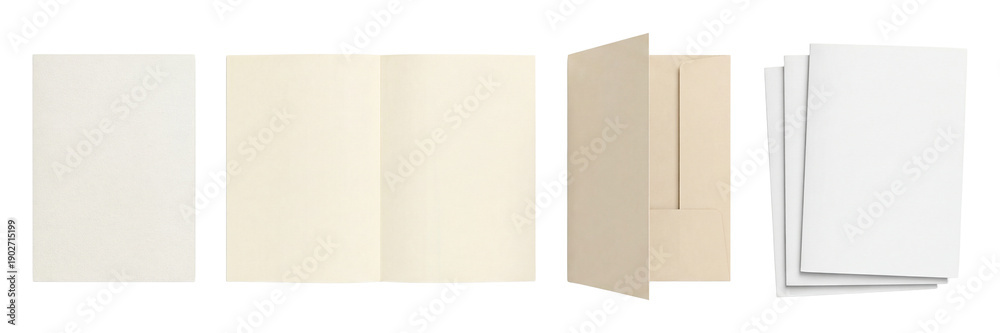Naklejka premium Contract folder set.