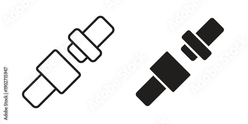 Car seat belt icon. Vector linear icon collection. Vector EPS10
