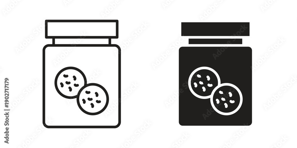 Foto Cookies jar icon. Vector linear icon collection. Vector EPS10