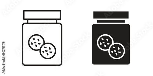 Cookies jar icon. Vector linear icon collection. Vector EPS10