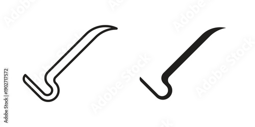 Crowbar icon. Vector linear icon collection. Vector EPS10