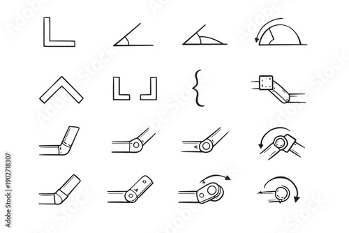 Geometric angle obtuse icon icons brace hinge corner right bracket joint vector