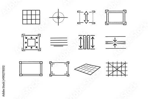 Layout marker artboard image baseline guide simple vector spacing generation canvas icon