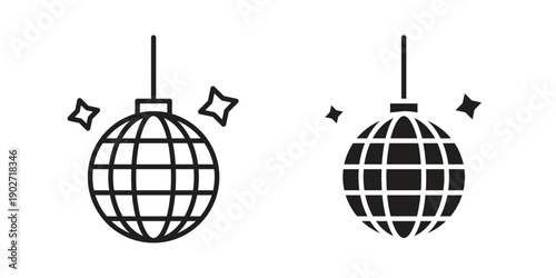 Disco ball icon. Vector linear icon collection. Vector EPS10