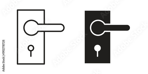 Doorknob icon. Vector linear icon collection. Vector EPS10