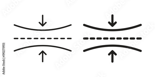 Elasticity icon. Vector linear icon collection. Vector EPS10