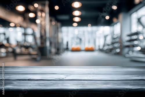 Wallpaper Mural Gym with a wooden table in the middle Torontodigital.ca